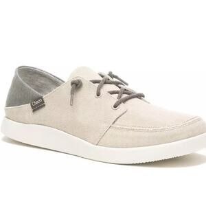 CHACO Tan/Gray CHILLOS SNEAKERS SHOES Canvas MENS 10 *NEW* Casual Lace-Up‎